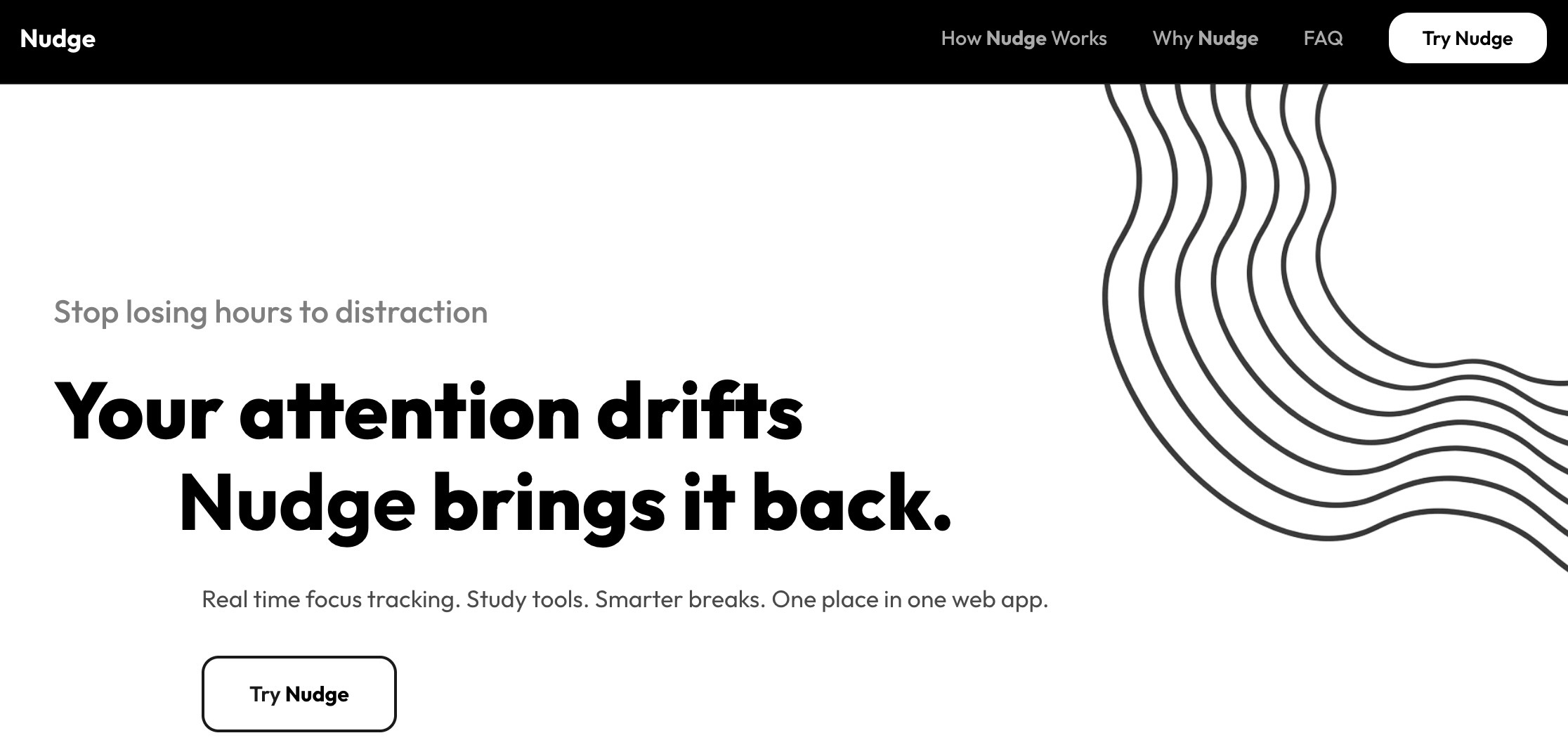 Nudge — focus tracking web app